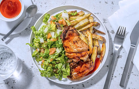 Chicken breast with chips